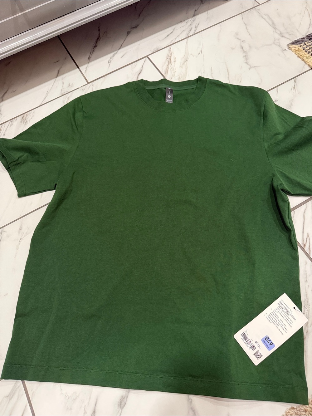 lululemon athletica Men's Solid ivy grove Green cotton Jersey t shirt
